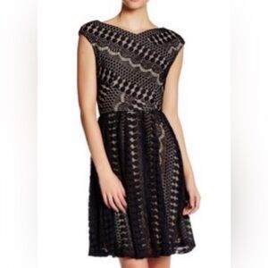 Betsey Johnson Lace Fit & Flare Black Dress 2